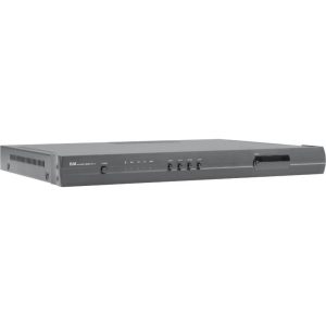 1U rack-mount control unit with front-panel buttons and a right-side card slot.