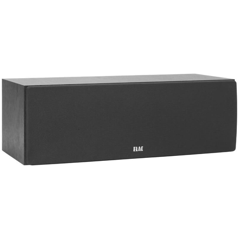 Elac Debut C5.2 Centre Speaker Elac black center-channel speaker with fabric grille and white logo.