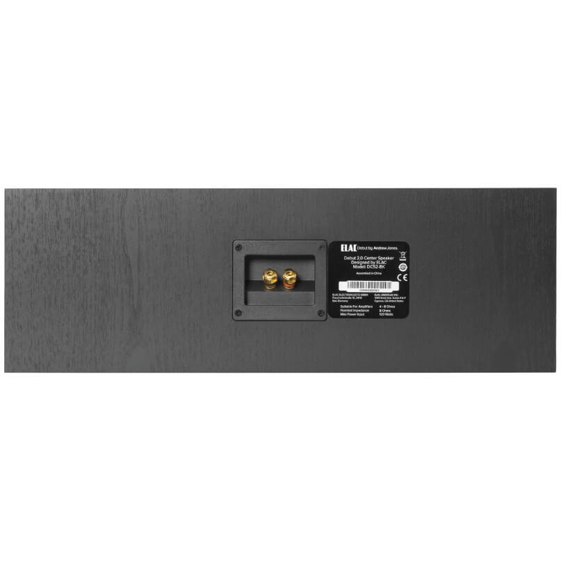 Elac Debut C5.2 Centre Speaker Elac debut 2. 0 center speaker rear panel with gold binding posts