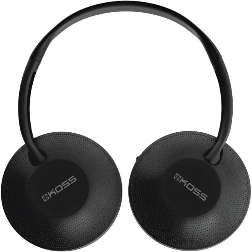 Koss Kph7 Wireless Headphones Koss over-ear headphones with black perforated circular ear cups and slim curved headband.