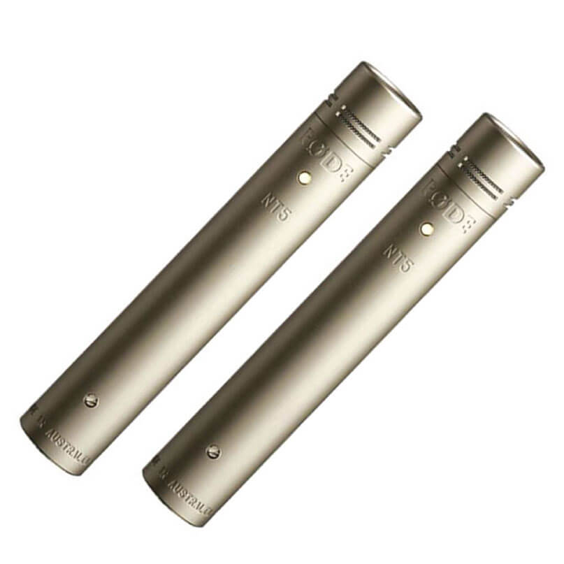 Rode Nt5 Condenser Microphone Pair of gold rode nt5 small-diaphragm condenser microphones, stereo pair.