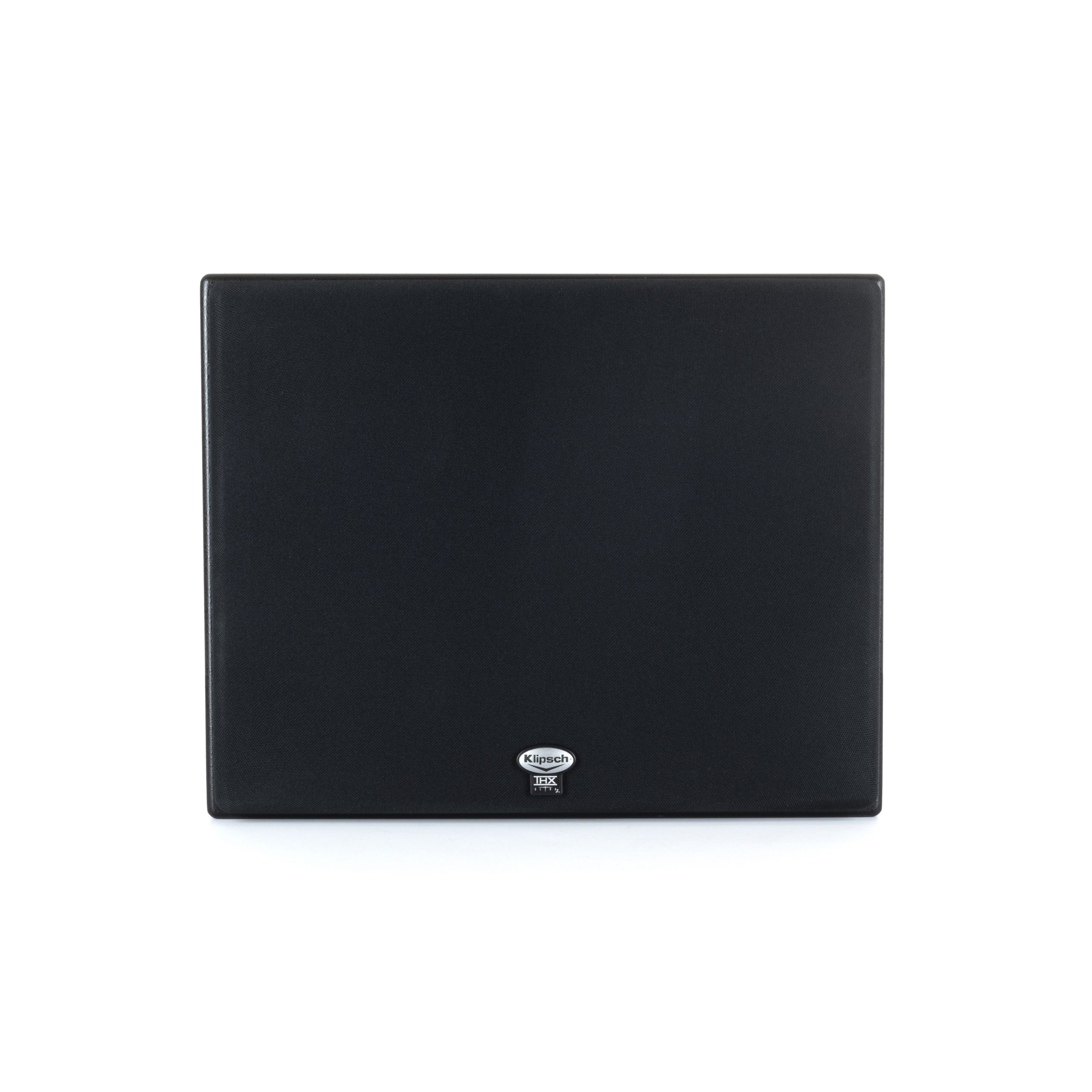 Klipsch Thx-5000-Lcr Dual 5.25&Quot; Thx Ultra2 Cinema Speaker (Each) Klipsch black thx-certified loudspeaker with a fabric grille and a small circular brand badge at the bottom.