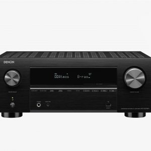 Denon AVC-X3700H integrated network AV amplifier with brushed metal finish and two large front knobs.