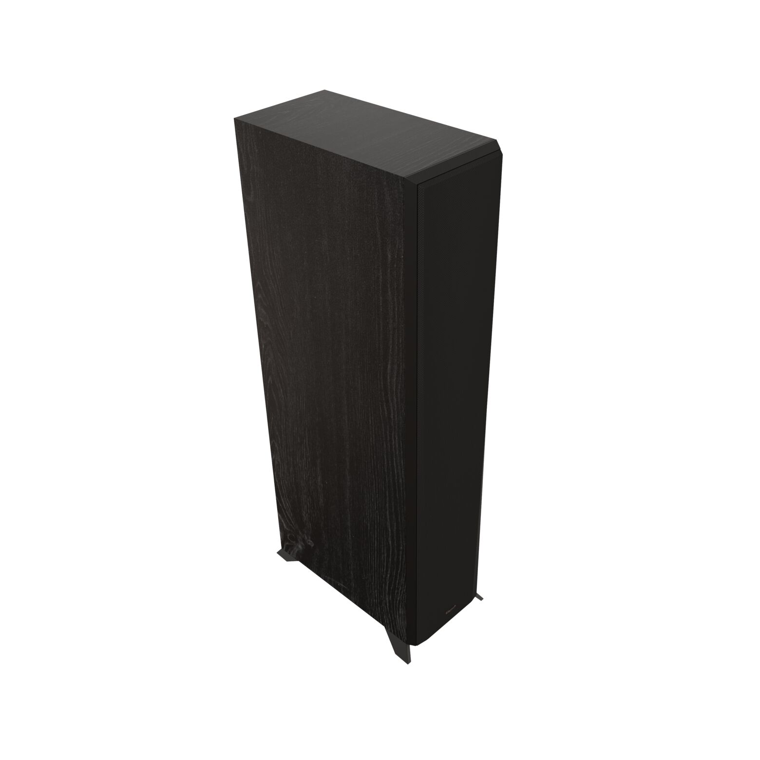 Klipsch Rp-6000F Ii Tall floor-standing speaker with dark wood veneer on the sides and a black fabric grille.