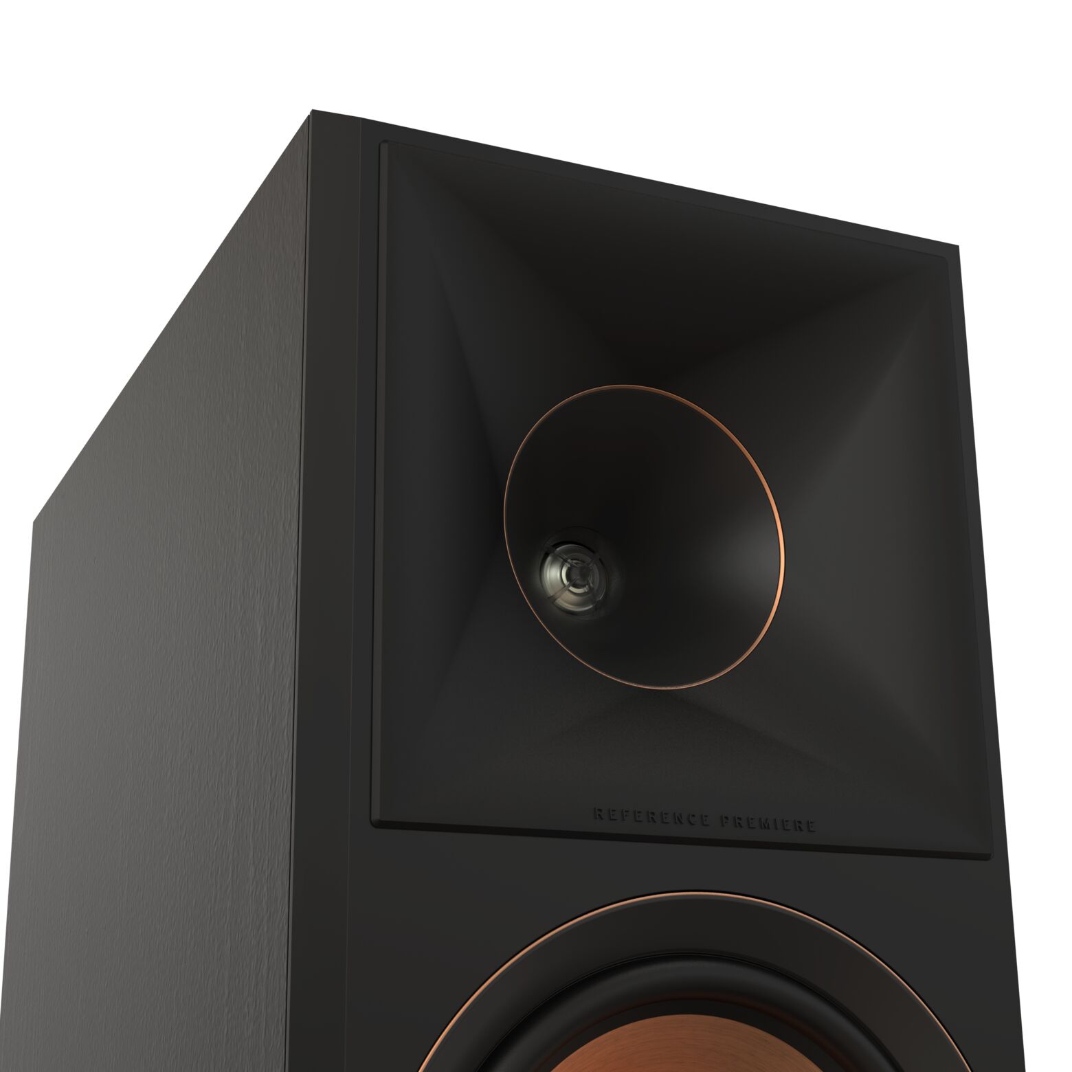 Klipsch Rp-6000F Ii Reference premiere floor-standing speaker in black with copper-ring woofer and horn-loaded tweeter.