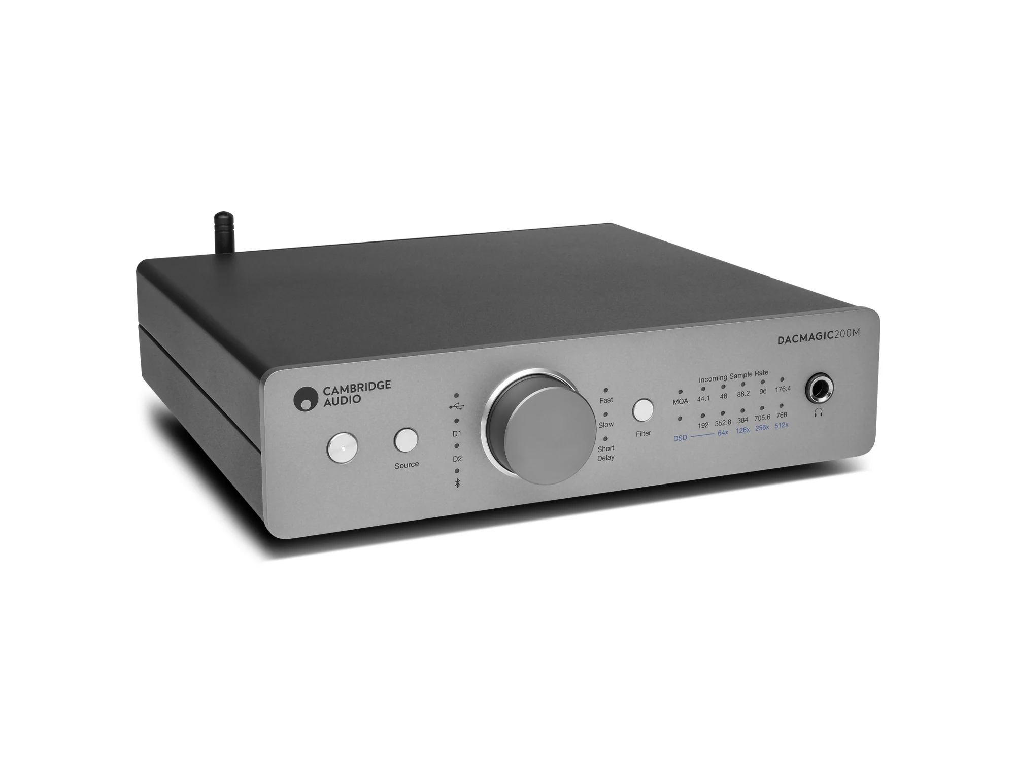 Cambridge Audio Dacmagic 200 Cambridge audio dacmagic200m digital-to-analog converter with a large central volume knob and front-panel controls