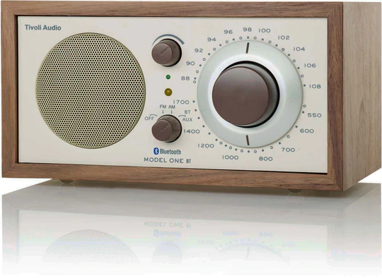 Tivoli Audio Model One Bt Bluetooth / Am / Fm Table Radio Tivoli audio model one bt wooden tabletop radio with large tuning dial and speaker grille