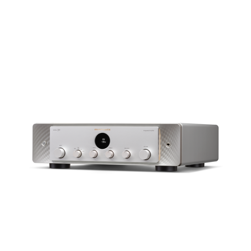 Marantz Model 30 Integrated Amplifier Marantz integrated stereo amplifier with silver front panel and circular display.