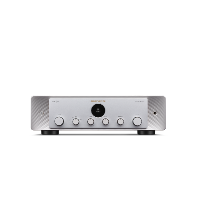 Marantz Model 30 Integrated Amplifier Marantz integrated stereo amplifier with silver front panel, central circular display, and five control knobs.