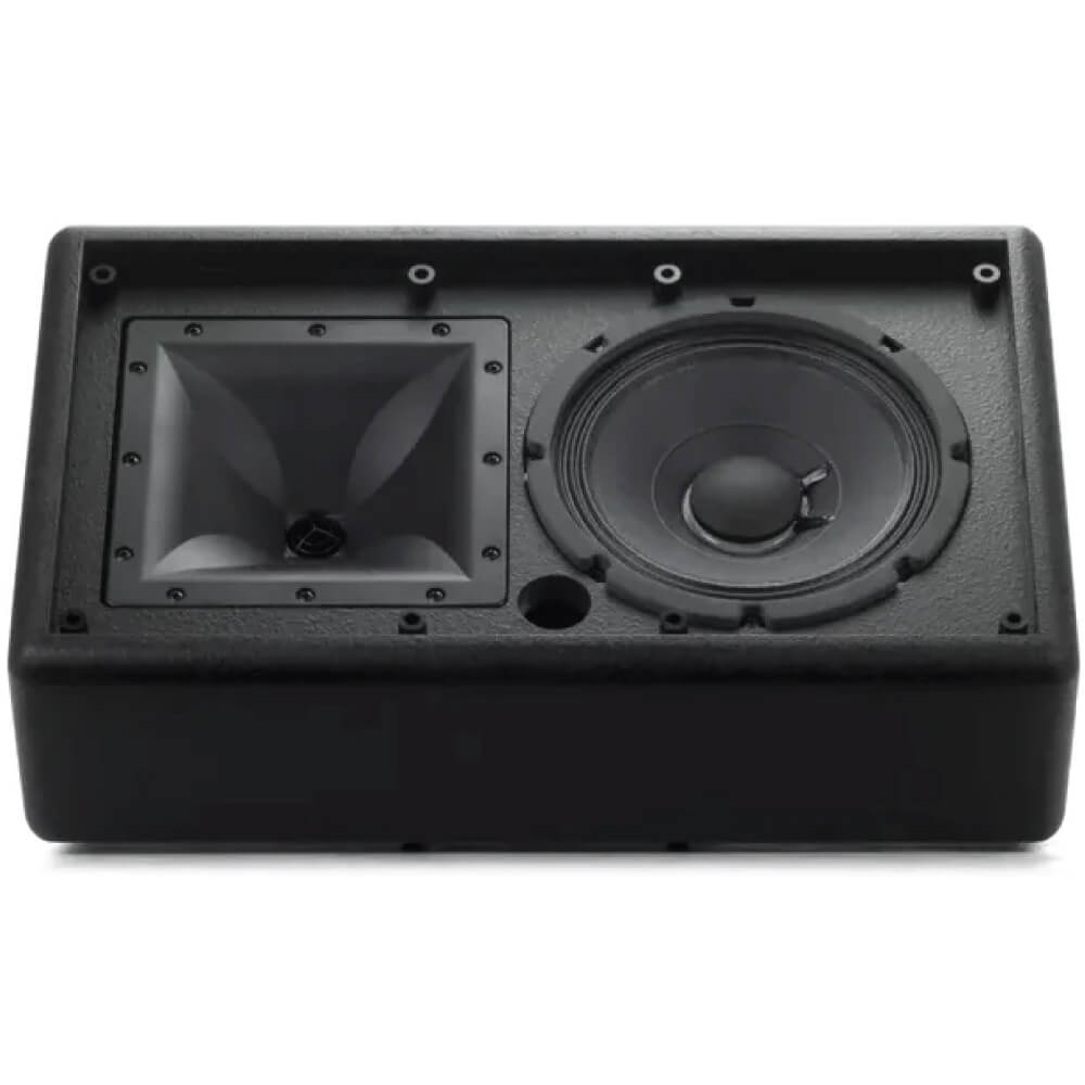 Klipsch Ki-172-B-Sma-Ii Black two-way loudspeaker cabinet featuring a square horn-loaded tweeter and round woofer.
