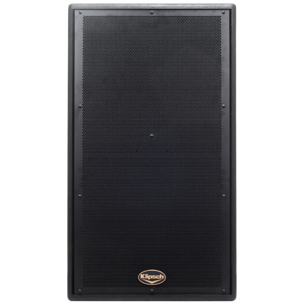 Klipsch Ki-396-B-Sma-Ii Klipsch black pa loudspeaker cabinet with perforated metal grille.