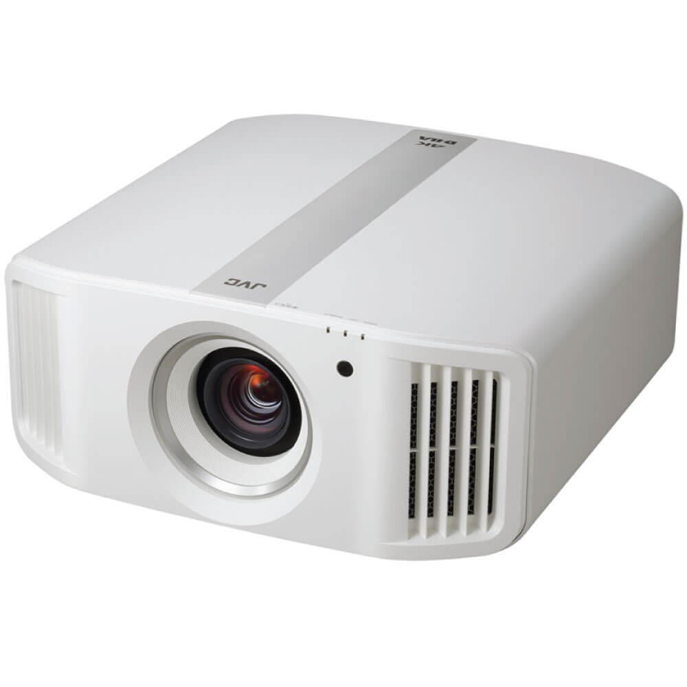 Jvc Dla-Np5 Projector Jvc white video projector with large lens and side vents.