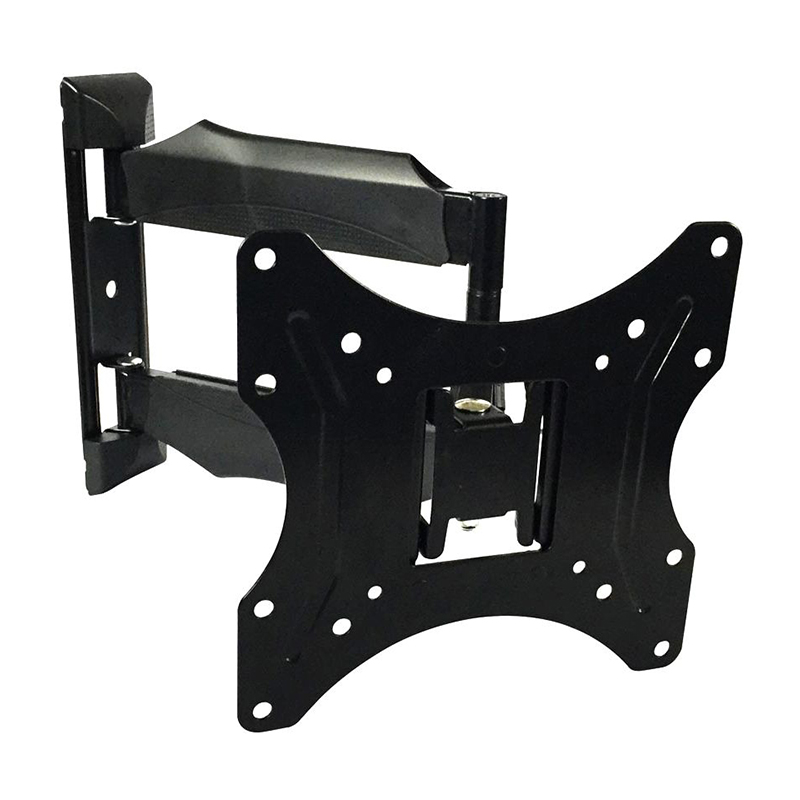 Tauris Tda22-B Black articulating wall-mount bracket for flat-screen tv with vesa mounting plate and extendable arm.