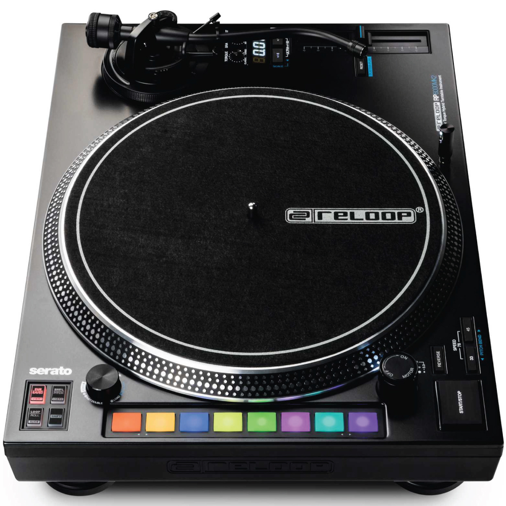 Reloop Rp-8000Mk2 Hybrid Direct Drive Dj Turntable Reloop rp-8000 dj turntable with serato integration and multicolor performance pads