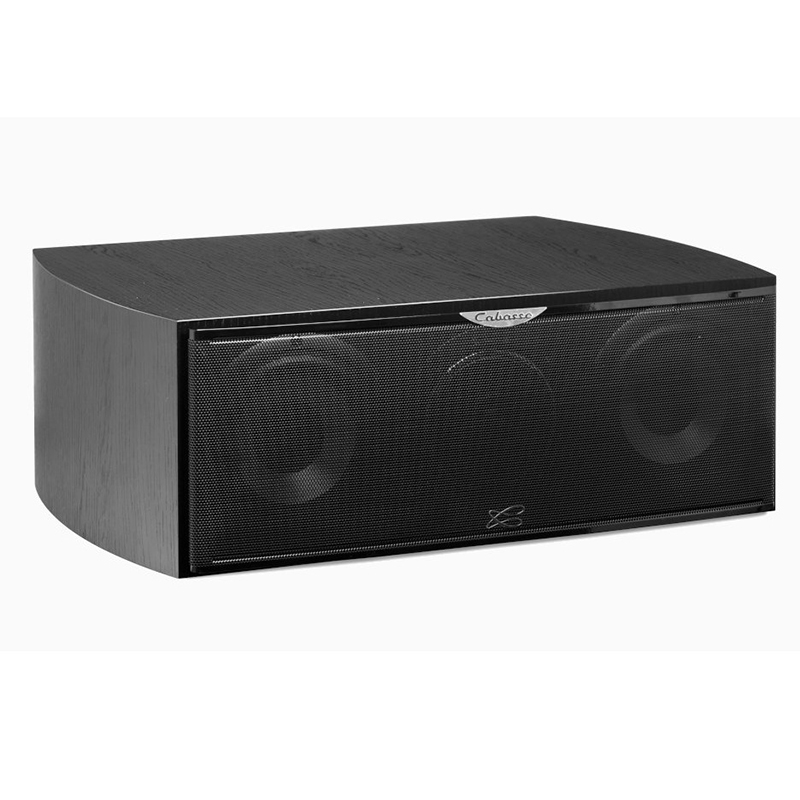Cabasse Socoa Mc170 Cabasse curved wooden loudspeaker with black mesh grille and two visible drivers