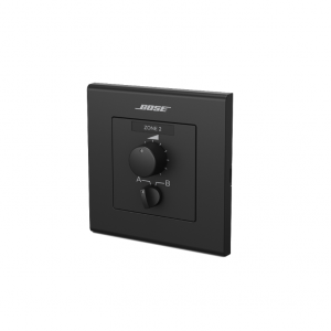 Bose wall-mounted zone controller labeled Zone 2 with a large central dial and A–B switch.