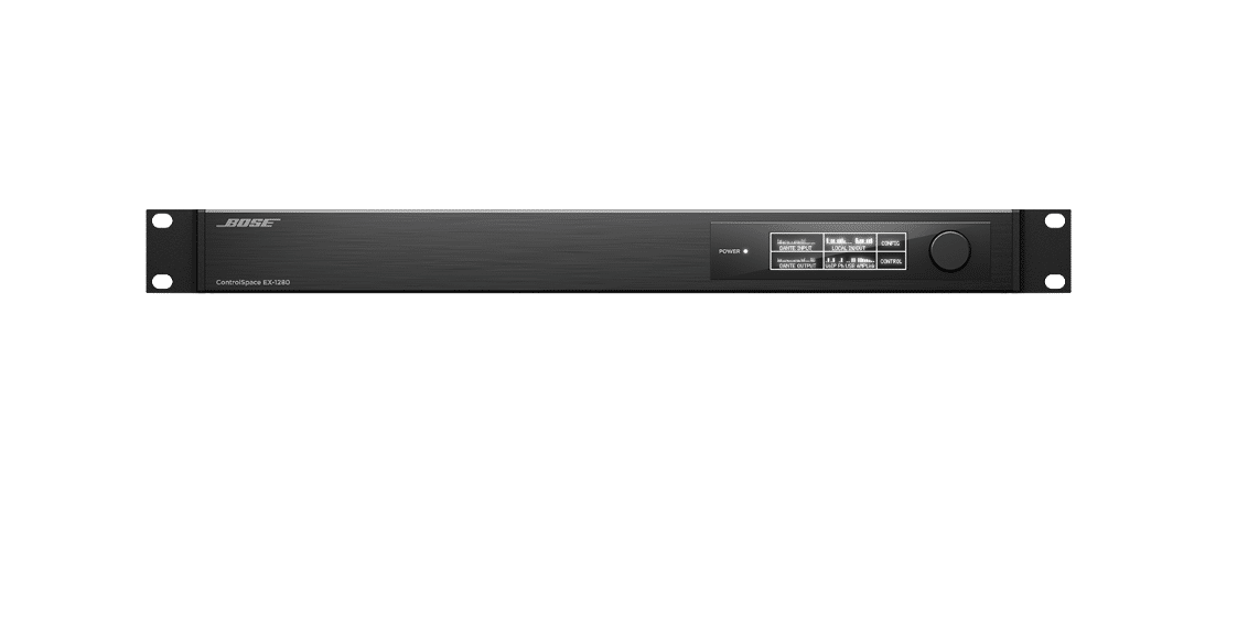 Bose Controlspace Ex-1280 Processor Bose controlspace ex-1280 rack-mount audio processor front panel with power indicator and large control knob