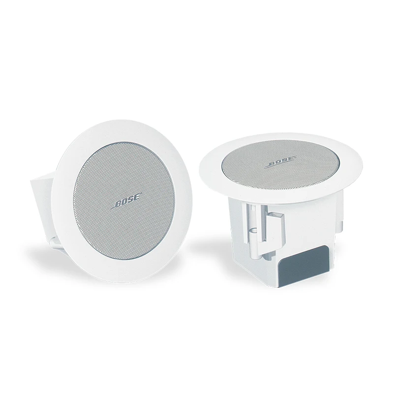 Bose Freespace 3 Flush Satellite Pair Bose round white ceiling speaker with metal grille and mounting hardware.
