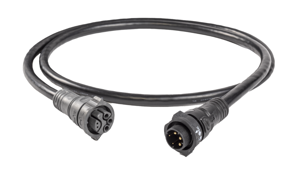 Bose Cable For Submatch L1 Pro32 Black Dual-ended circular connector cable with rugged black sheath and screw-locking industrial connectors.