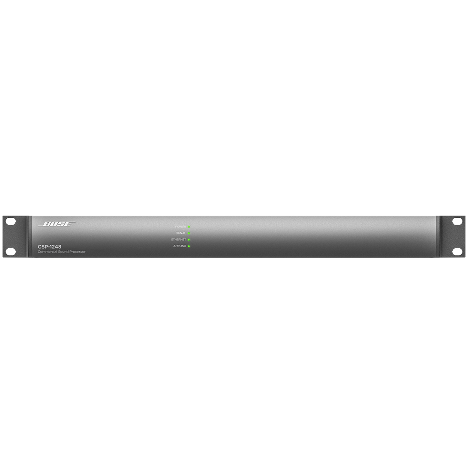 Bose Csp-1248 Processor Bose csp-1248 commercial sound processor in a rack-mount chassis with green led indicators.