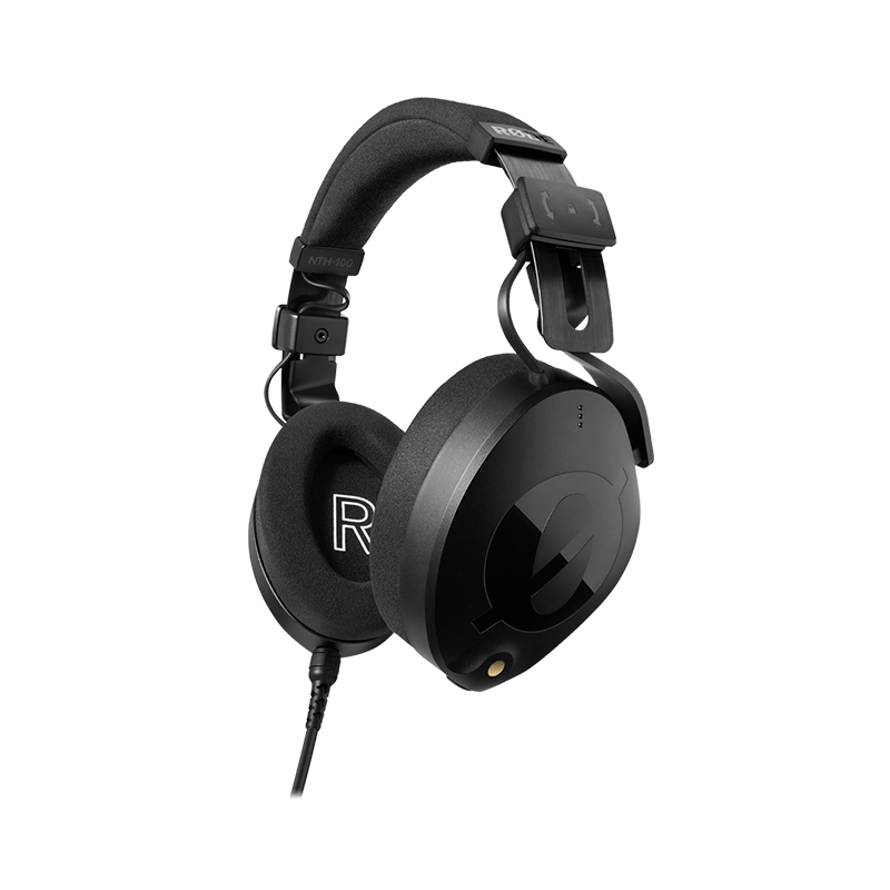 Asus rog nth-100 over-ear gaming headset with black cushioned earcups, branded headband, and wired connection.