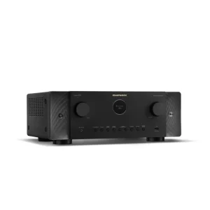 MARANTZ Cinema 60 AV Receiver with large left volume knob, circular center display, textured side panels, and row of buttons.
