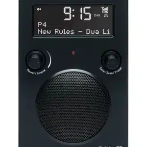 Tivoli Audio PAL+ BT compact digital radio with front display, two knobs, and a large speaker grille.