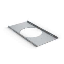 Flush-Mount Acoustimass Module Tile Bridge 6 Pack Rectangular metal mounting bracket with a circular central hole and side tabs.