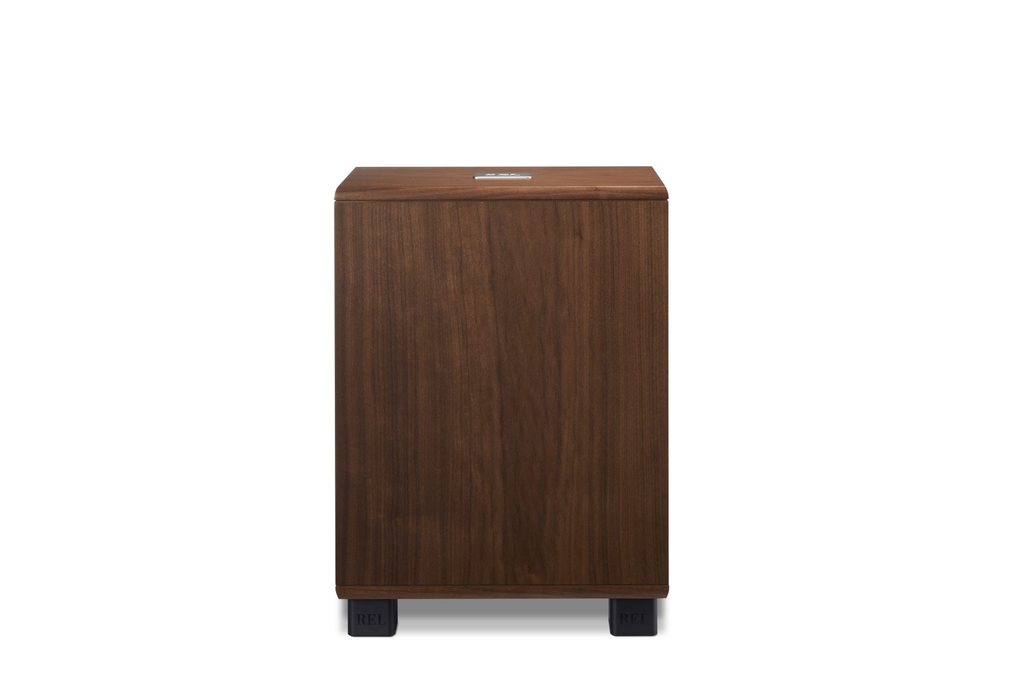 Rel Classic 98 Subwoofer Walnut A small classic 98 cabinet by rel on a white background.