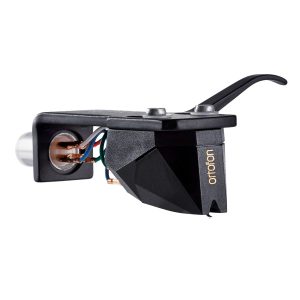 Interdyn Ortofon phono cartridge with exposed copper wiring and stylus, black housing.