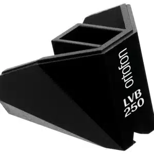 Interdyn Ortofon lvb 250 phono cartridge, black angular housing with white branding.