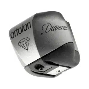 Ortofon Diamond phono cartridge featuring a metallic housing and diamond logo.