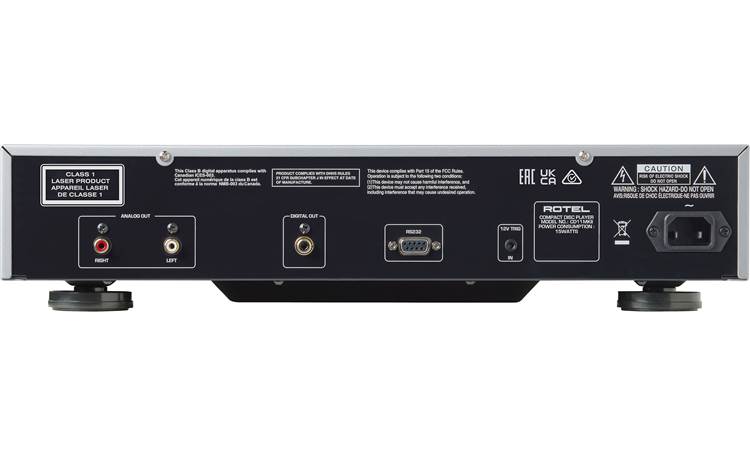 Rotel Cd11Mkii Cd Player Rotel audio component rear panel featuring analog left and right outputs, digital output, and power inlet.