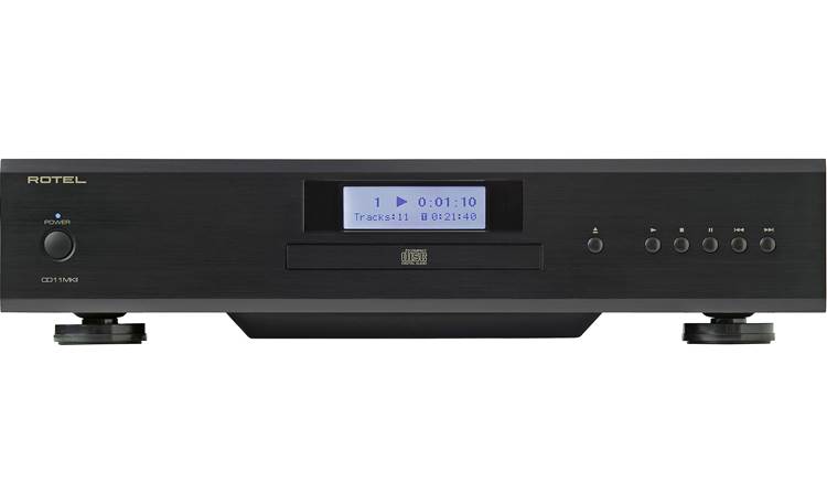 Rotel Cd11Mkii Cd Player Rotel cd11 mkii compact black cd player with centered display, disc tray, and right-side control knobs