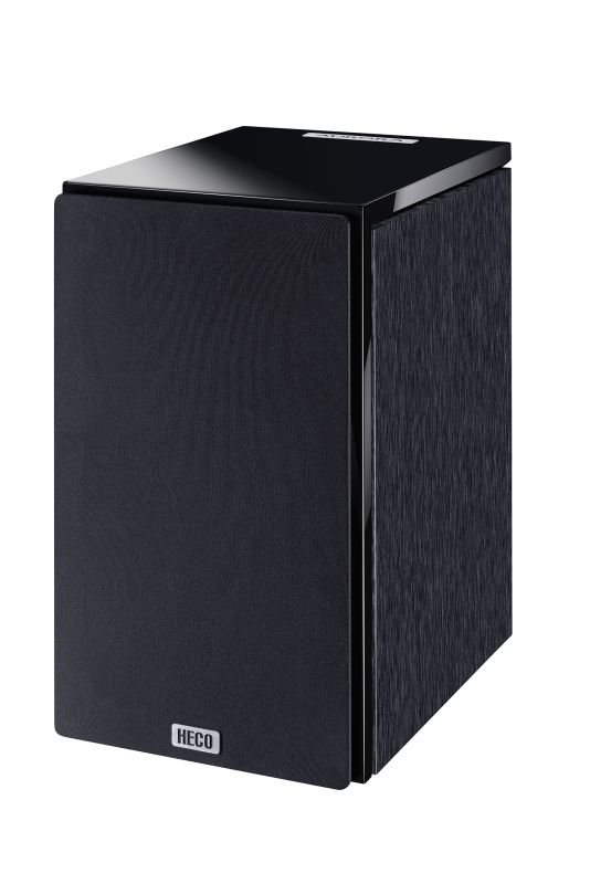 Heco Aurora 200P Bluetooth Speaker Heco floorstanding speaker with black fabric grille and glossy top panel.