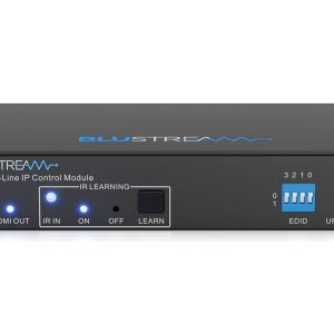 BLUSTREAM HDMI In-Line IP Control Module with IR learning, EDID DIP switch, and USB upgrade port