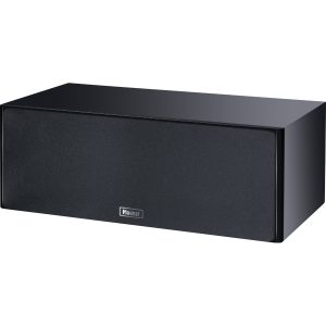Magnat black speaker with fabric grille.