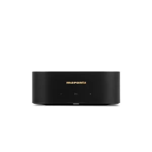 MARANTZ Model M1 Streaming Amplifier black streaming media player with gold logo and front-touch controls.