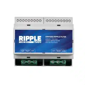 Ripple Thor DRM1050 Ripple Filter DIN rail mountable with dual green terminal blocks.