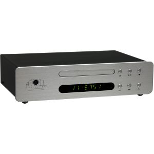 Atoll Electronique MD 100 CD player with brushed aluminum front panel and green LED display.