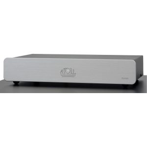 Atoll Electronique PH100 phono preamplifier with a brushed aluminum front panel and rounded corners.