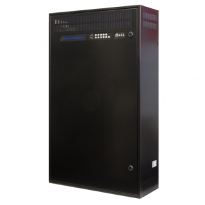 ASL server tower with front blue drive bay, vented top panel, and status indicator lights.