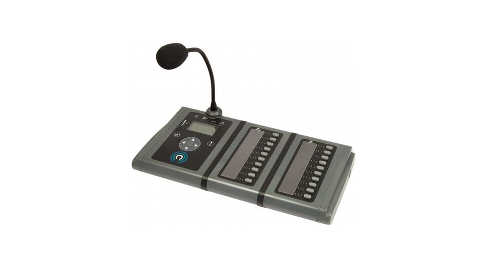 Asl Mps20-G0-Ip Portable dictation transcription device with flexible microphone and two button-panel sections for playback control.