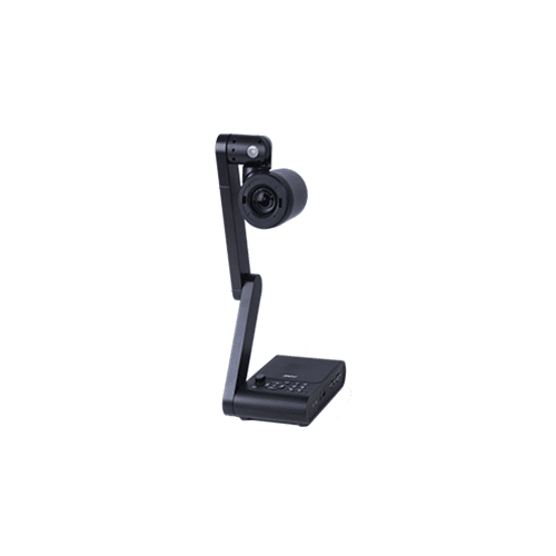 Aver M90Uhd Black document camera on an adjustable arm with a base and built-in control panel.