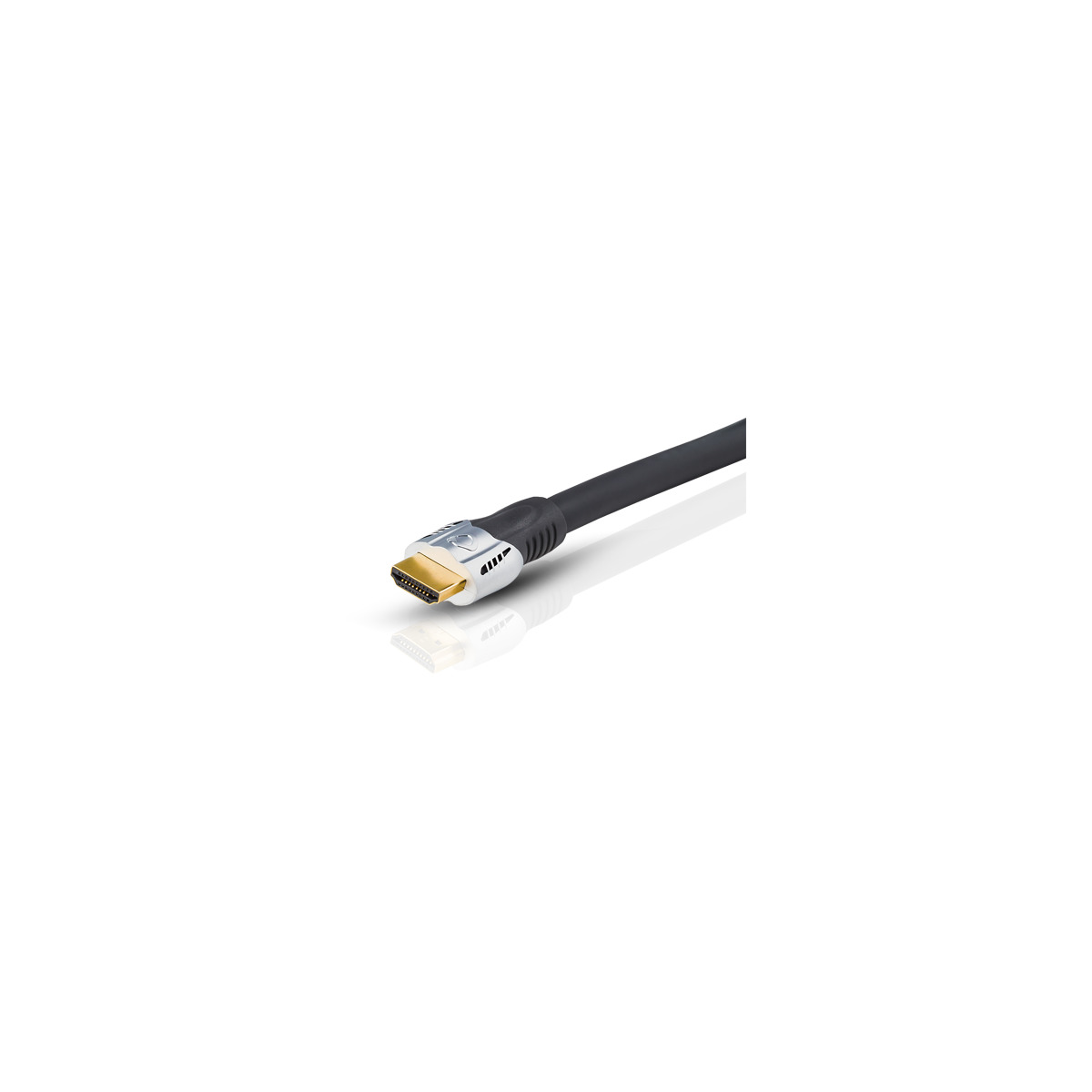 Oehlbach Ob-42505 Black hdmi cable with a gold-plated connector and metal housing.
