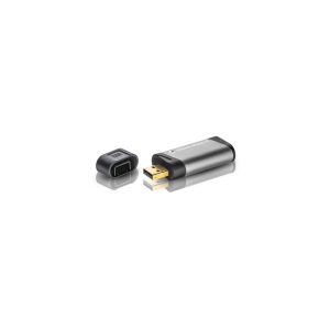 OEHLBACH USB-A to micro-USB adapter in aluminum housing with detachable cap.