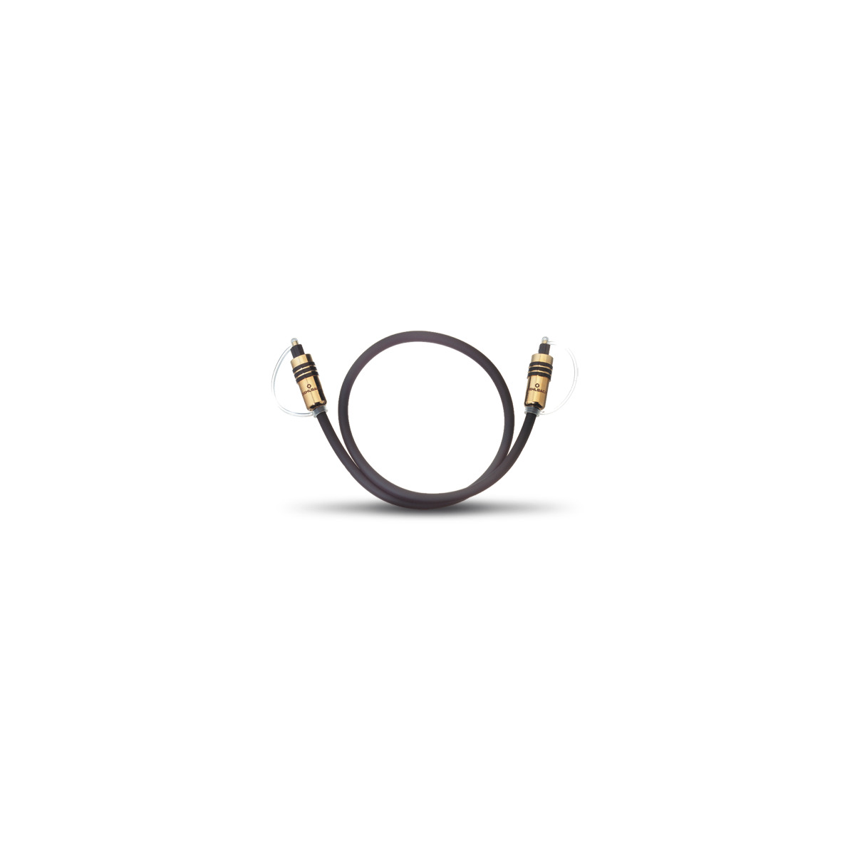 Oehlbach Ob-6082 Black flexible audio cable with gold-plated connectors on both ends, looped.