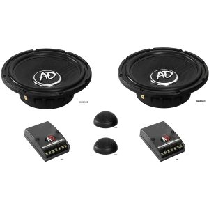 Pair of AD W600 NEO 6.5-inch car speakers with two tweeters and two X2V crossovers