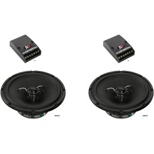 Pair of AD6CX 6.5-inch car speakers with two crossovers.