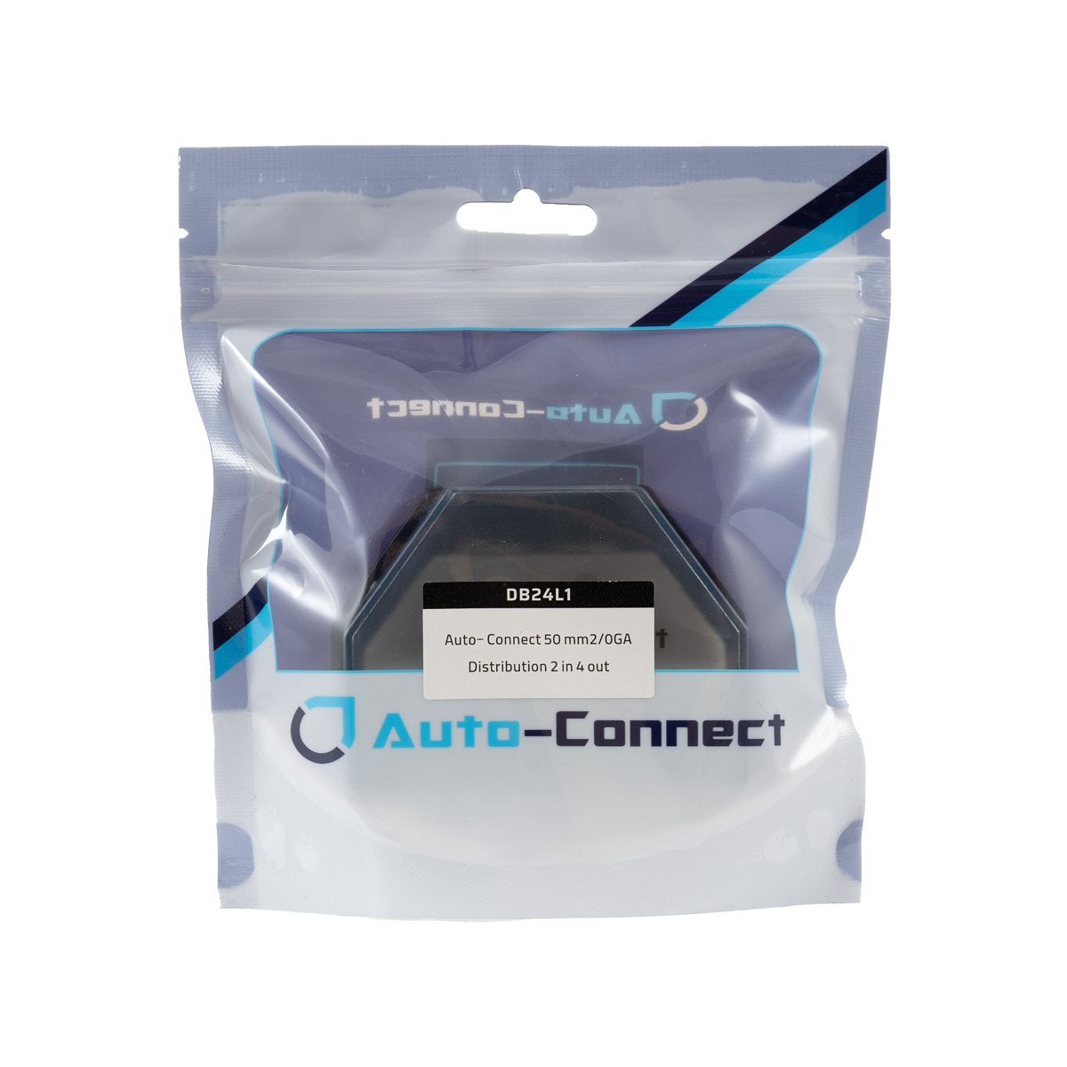 Auto-Connect Db24L1 Auto-connect db241 distribution block for 50 mm2/0 ga cables, 2 in 4 out.